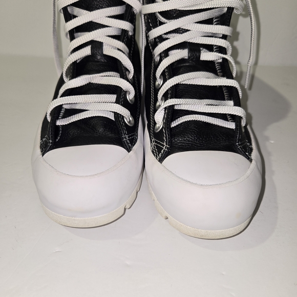 Converse Chuck All Star High Top Sneakers Black, Women's Size 7.5 Upper Leather - Picture 6 of 11
